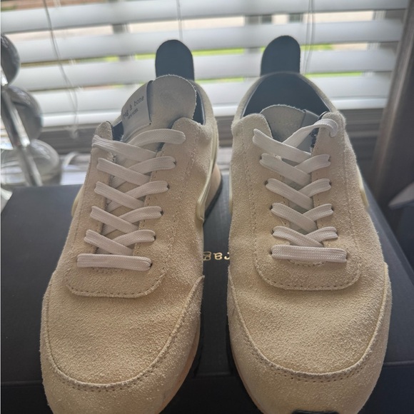 Rag & Bone Retro Runner in Antique White Suede - Picture 8 of 10